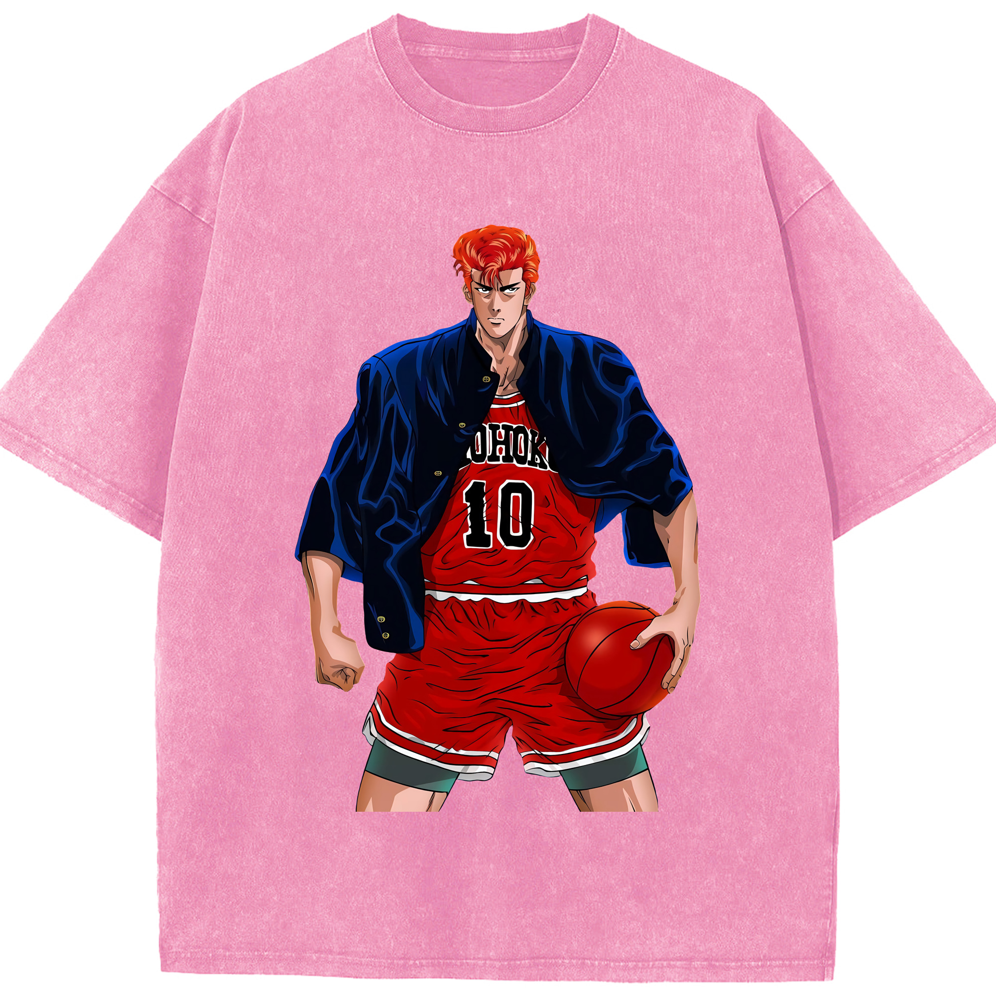 （画像用） SLAM DUNK／スラムダンク 綿100% ヴィンテージ風 半袖Tシャツ（フロントプリント）